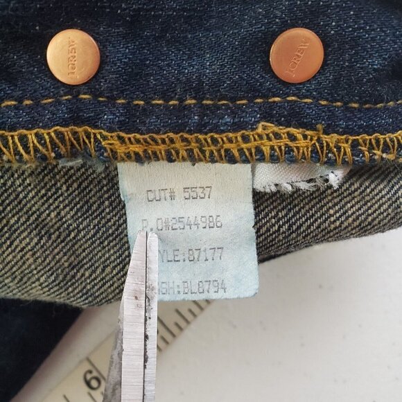 J Crew Boy Jean Women Size 30‎ S Button Fly Stretch Denim Dark Wash - Picture 7 of 13